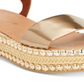 Sandálias femininas Andre Assous Vergie Espadrille Flatform cinza tamanho 7