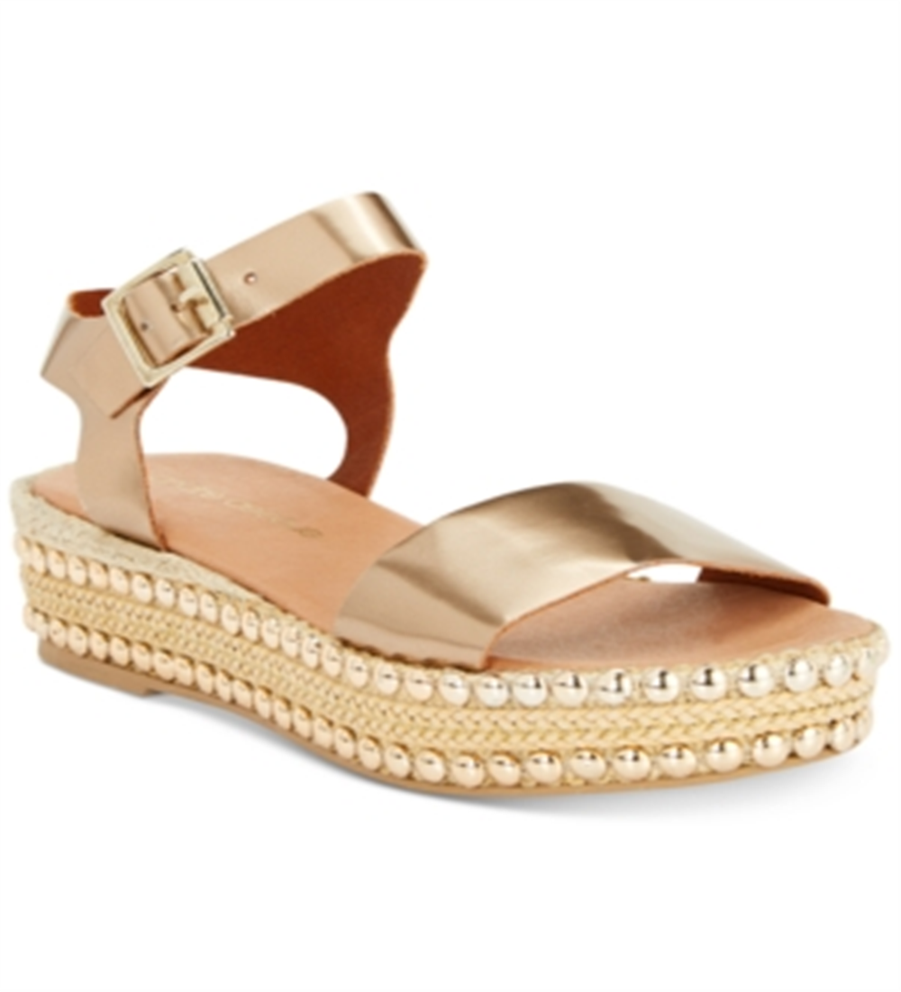 Sandálias femininas Andre Assous Vergie Studded Alpercatas Amarelas Tamanho 8