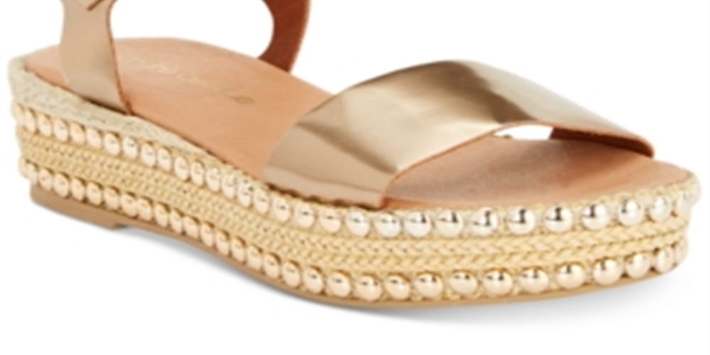 Sandálias femininas Andre Assous Vergie Studded Alpercatas Amarelas Tamanho 8