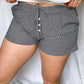 Le Lis - Shorts xadrez feminino estilo praia