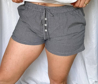Le Lis - Shorts xadrez feminino estilo praia