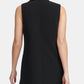 Blazer feminino DKNY sem mangas com lapela entalhada, preto, tamanho 4