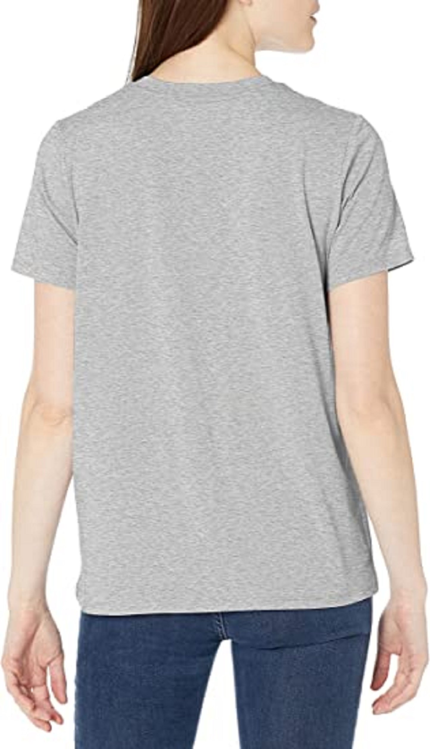 Camiseta feminina DKNY Sport Logo Cinza Tamanho Médio