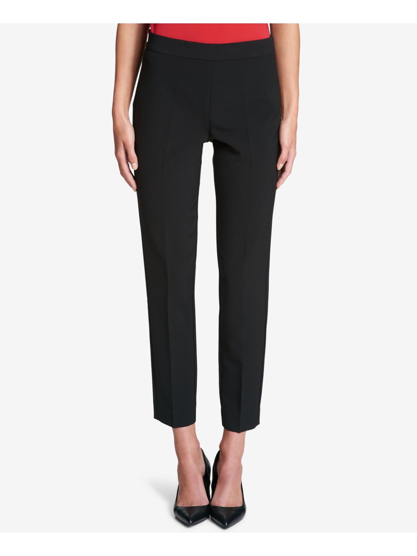 Calça reta feminina DKNY preta tamanho 2