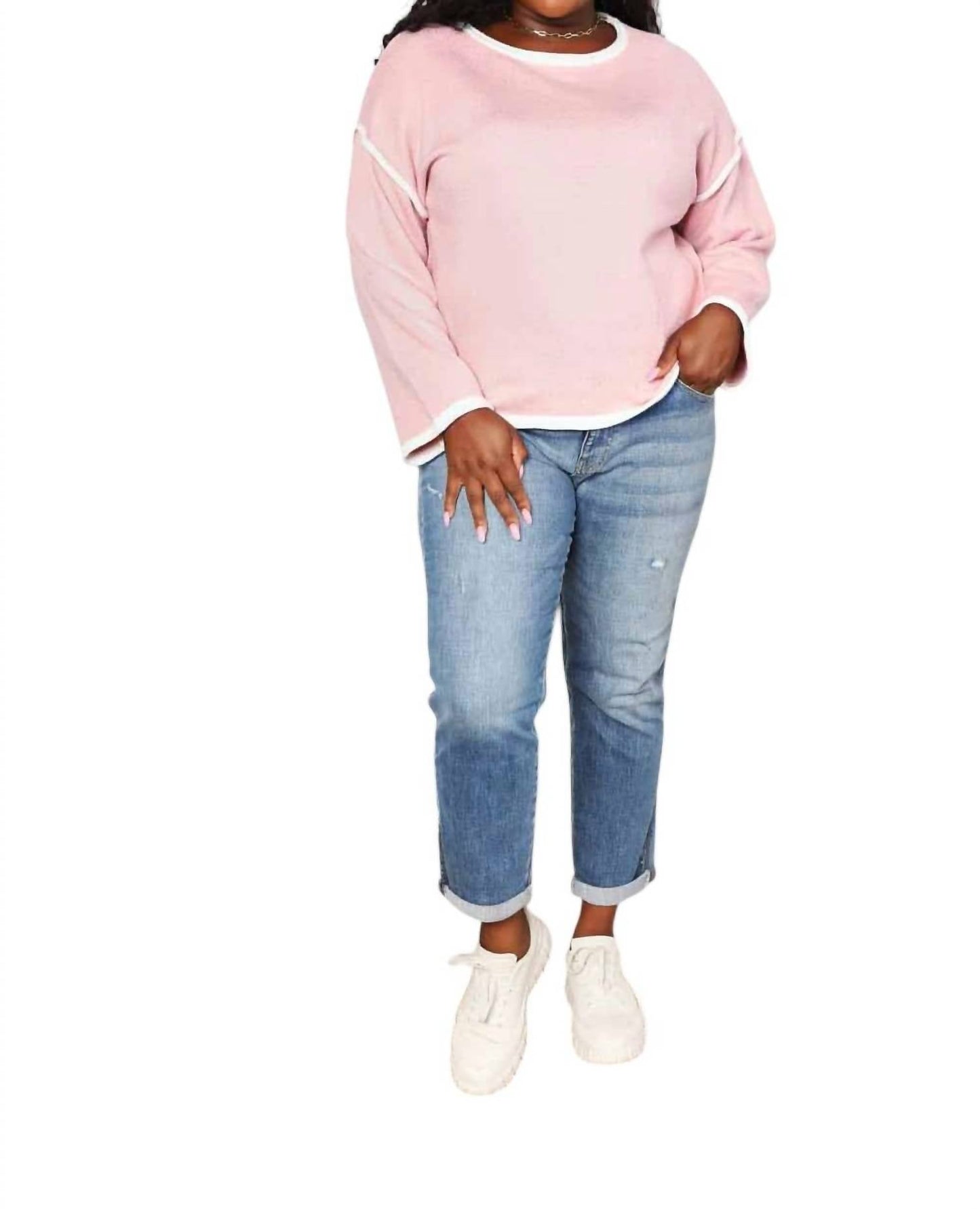 Double Take - Chic Dropped Shoulder Knit Top