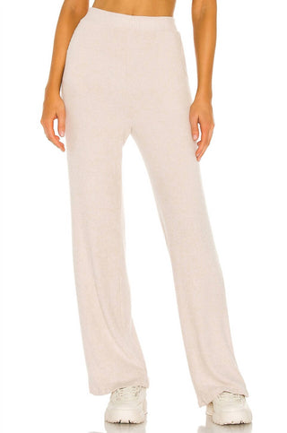 Lblc The Label - Calça Erin com Perna Larga e Canelada Aconchegante