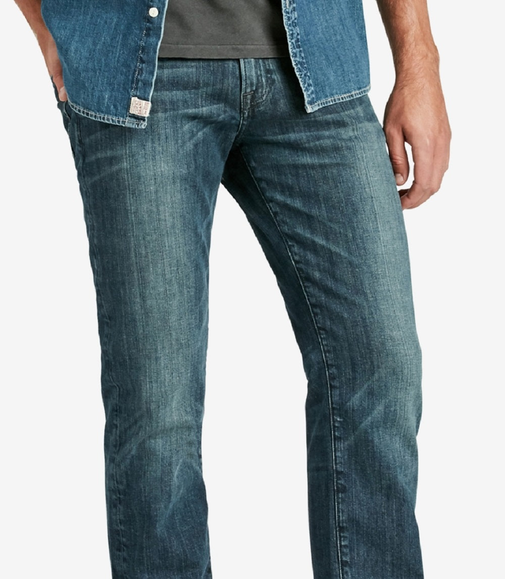 Calça Jeans Masculina Lucky Brand 221 Original Straight Fit Stretch Azul Tamanho 30X32