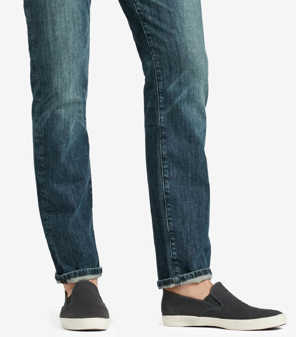 Calça Jeans Masculina Lucky Brand 221 Original Straight Fit Stretch Azul Tamanho 30X32