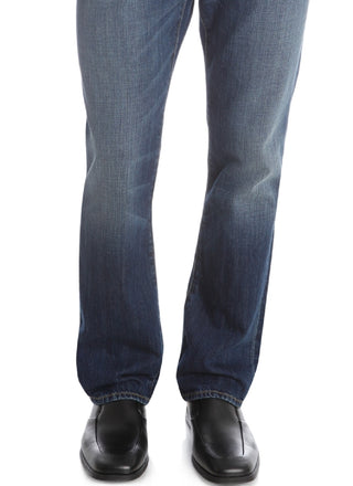 Calça Jeans Masculina Lucky Brand 181 Relaxed Straight Fit Stretch Azul Tamanho 42X32