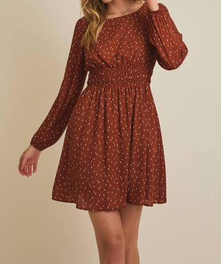 Gilli - Sammy Round Neck Long Sleeve Mini Dress