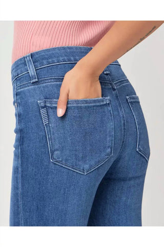 Paige - Calça jeans bootcut de cintura alta Manhattan