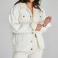 Jaqueta Trucker Feminina Lola Jeans Branca Tamanho X-G