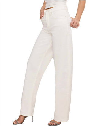 Good American - Calças de sarja Good Barrel