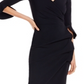 Chiara Boni La Petite Robe feminino Zalfa coluna vestido preto tamanho 12