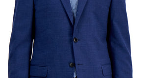 A|X Armani Exchange Terno Masculino Slim Fit de Lã Jaqueta Separada Azul