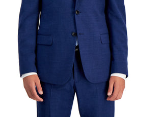 A|X Armani Exchange Terno Masculino Slim Fit de Lã Jaqueta Separada Azul