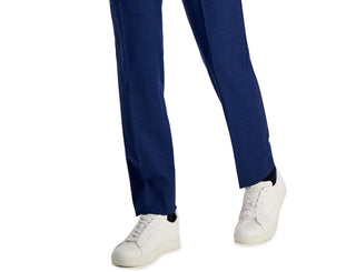 A|X Armani Exchange Terno Masculino Slim Fit de Lã Calça Separada Azul