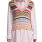 Colete de malha Esperia Max Mara feminino Weekend, rosa, tamanho médio