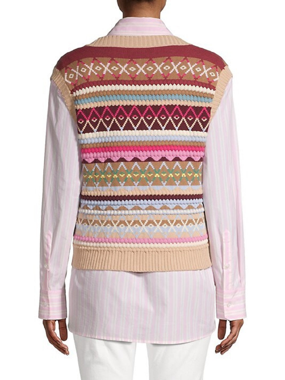 Colete de malha Esperia Max Mara feminino Weekend rosa tamanho grande