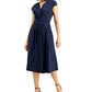 Vestido midi plissado Weekend Max Mara Vertice feminino azul tamanho 1