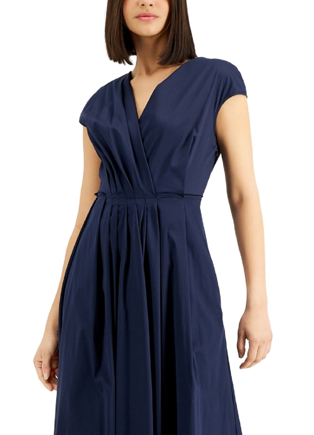Vestido midi plissado Weekend Max Mara Vertice feminino azul tamanho 1