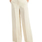 Calça feminina Weekend Max Mara Andreis Linen Wide Leg Marrom Tamanho 14