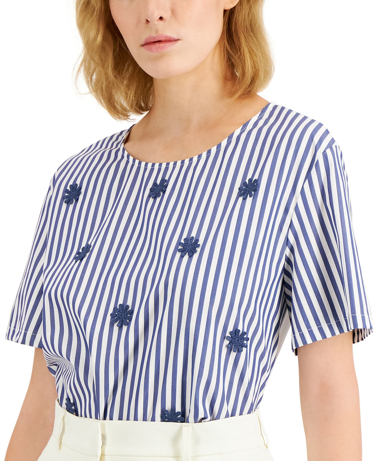 Blusa Zufolo Listrada Weekend Max Mara Feminina Azul Tamanho P