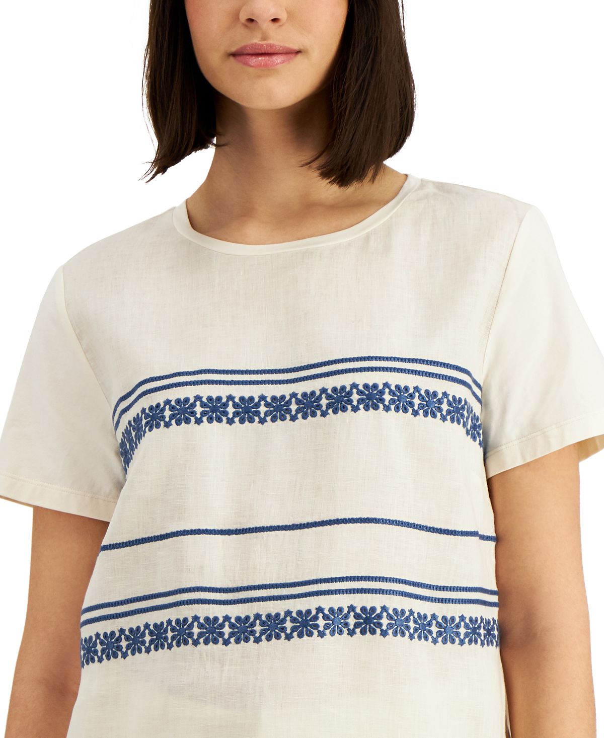 Blusa de malha bordada Weekend Max Mara Parsec feminina, marrom, tamanho grande