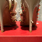 Valentino Garavani Rockstud T-Strap Scarpin Bico Fino Rosa Tamanho 5 Feminino