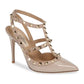 Valentino Garavani Rockstud T Strap Bico Fino Rosa Tamanho 11 Feminino