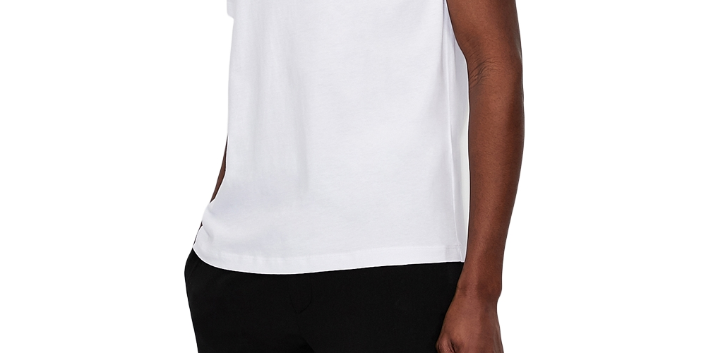 Camiseta masculina Armani Exchange Milano New York Logo, branca, tamanho grande