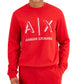 Moletom masculino AX Armani Exchange Regular Fit Icon Logo Print Fleece Vermelho Tamanho X-G