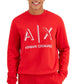 Moletom masculino AX Armani Exchange Regular Fit Icon Logo Print Fleece Vermelho Tamanho X-G