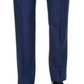 Calça de terno masculina AX Armani Exchange Slim-Fit High Blue Pindot Wool, tamanho 30 S