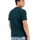 Camiseta masculina de gola redonda e manga curta com logotipo Bar A|X Armani Exchange, verde, tamanho médio