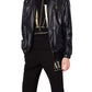Moletom masculino com gola redonda e logotipo metálico AX Armani Exchange, preto, tamanho XX-G