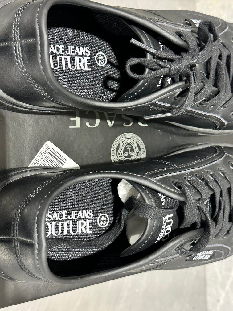 Tênis Versace Jeans Couture Vitello + Scritta Masculino Preto Tamanho 12