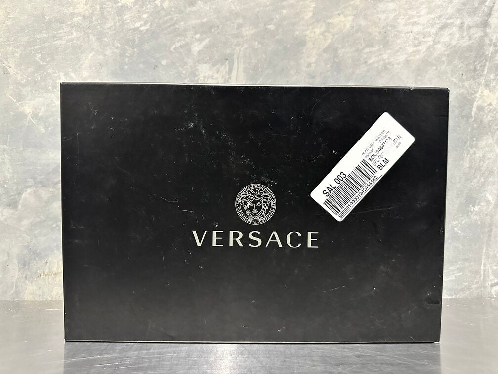 Tênis Versace Jeans Couture Vitello + Scritta Masculino Preto Tamanho 12