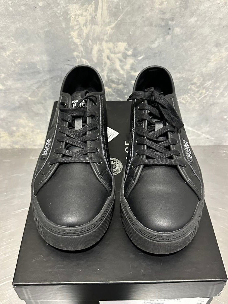 Tênis Versace Jeans Couture Vitello + Scritta Masculino Preto Tamanho 12