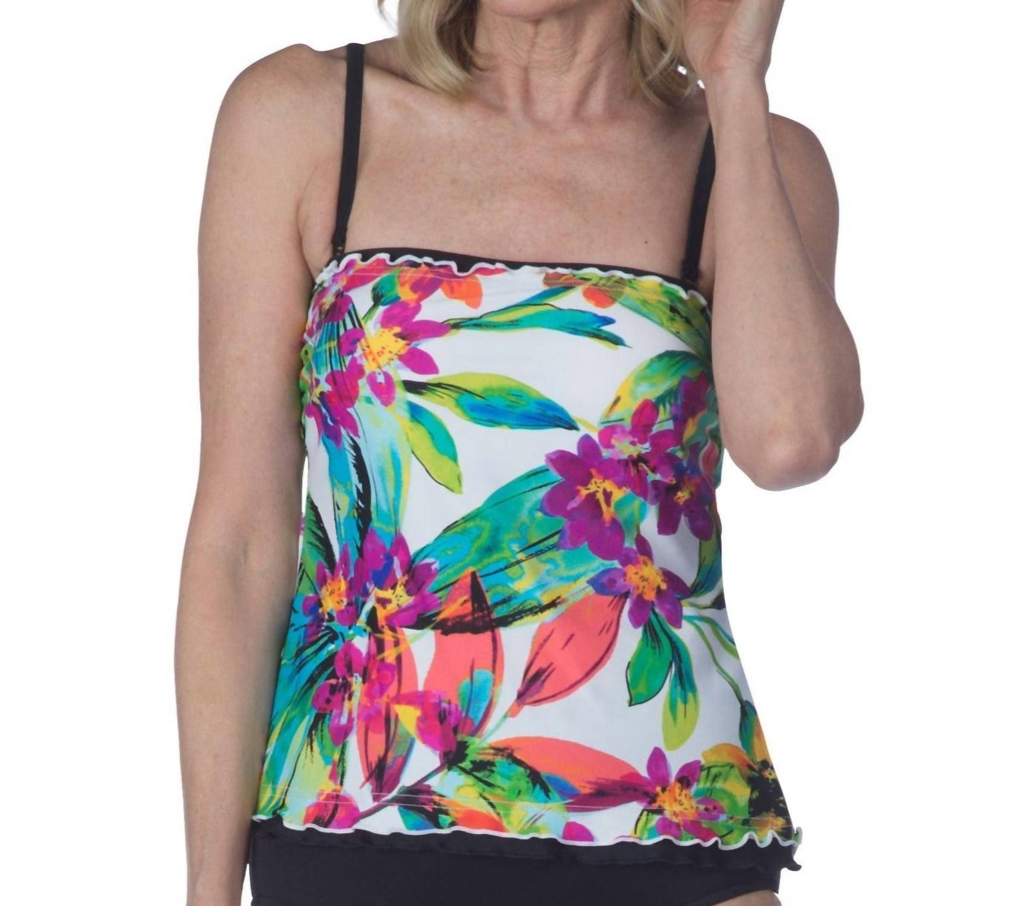 Maxine Of Hollywood - Ruffled Tankini Top