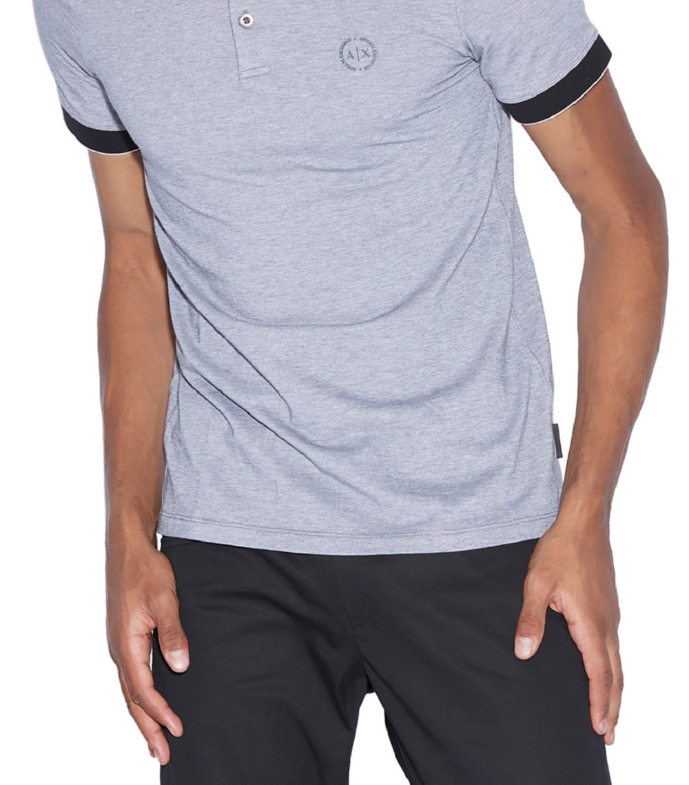 A|X Armani Exchange Polo Piqué Masculino Mesclado Preto Tamanho X-G