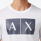 Camiseta Masculina AX Armani Exchange Foundation Triangulation Branca Tamanho M