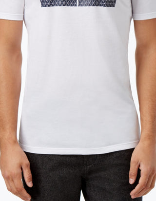 Camiseta Masculina A|X Armani Exchange Foundation Triangulation Branca Tamanho X-G