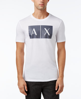 Camiseta Masculina A|X Armani Exchange Foundation Triangulation Branca Tamanho X-G