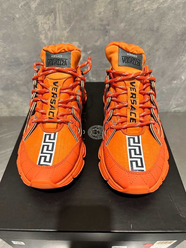 Tênis Versace Trigreca Masculino com Cadarço Laranja Tamanho 8