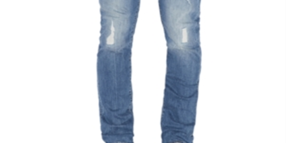 Calça Jeans Masculina AX Armani Exchange Slim Fit Stretch Destroyed Azul Tamanho 30X32
