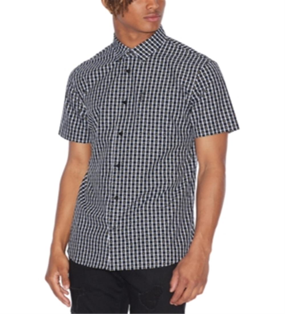 Camisa masculina Star Grid AX Armani Exchange preta tamanho pequeno