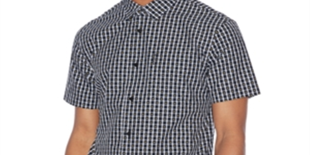 Camisa masculina Star Grid AX Armani Exchange preta tamanho pequeno