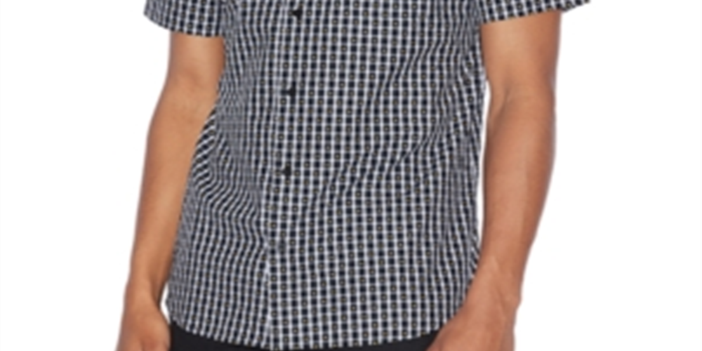 Camisa masculina Star Grid AX Armani Exchange preta tamanho pequeno