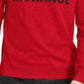 Suéter masculino com logotipo AX Armani Exchange vermelho tamanho grande